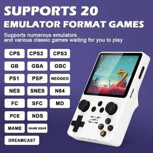 Consola de videojuegos portátil <span class=keywords><strong>Retro</strong></span> R35S 3,5 pulgadas 640*480 pantalla IPS reproductor de vídeo de bolsillo portátil 64G/128GB juegos sistema Linux - Product Image 4