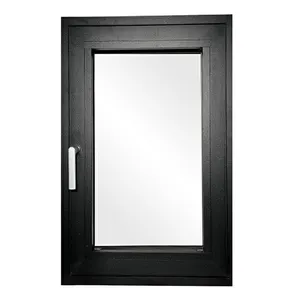 Ventanas deslizantes personalizadas de aluminio a prueba de balas, ventana decorativa con aletas de mosquitera, hardware instalado