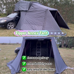 Maravilhosa Viagem Dobrável Tente De Toit Roof Top Tenda Shell Duro Alumínio Com Anexo Lado Do Carro Barraca Do Toldo Opcional - Product Image 6