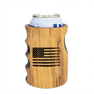 Portabevande in legno con design bandiera americana, portatile, per feste - Product Image 1