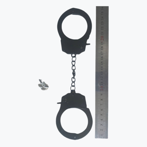 Jeux sexuels <span class=keywords><strong>police</strong></span> jeu de rôle menottes fournisseurs jouets sexuels métal noir véritable menottes pour femmes couples menottes bondage - Product Image 4