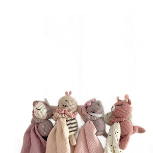 Nuovo design musulmano coniglietto soffice coperta di sicurezza asciugamano per bambini uncinetto carino uncinetto uncinetto regalo imbottito per neonato - Product Image 1
