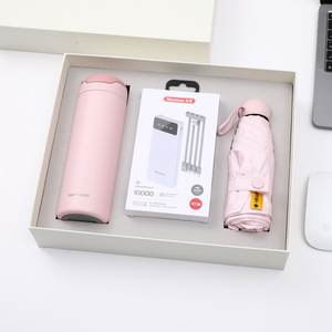 Nuevo Set de Regalo Empresarial: Taza Leku, Batería Externa, Paraguas 50%, Botella de Agua Elegante, Cápsula Moderna de Diseño Simple, Acero Inoxidable con Logotipo - Product Image 3