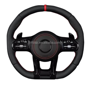 Volant en cuir et fibre de carbone personnalisé pour Benz <span class=keywords><strong>2022</strong></span> Nouveau CLS GLE W213 W238 W205 W222 W463 W167 G63 <span class=keywords><strong>Classe</strong></span> C C63 - Product Image 3