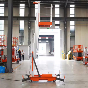 अच्छी गुणवत्ता एल्यूमीनियम मिश्र धातु एकल मास्ट मैन ने इलेक्ट्रिक हवाई कामकाजी प्लेटफॉर्म लिफ्ट 100-130 किलोग्राम क्षमता 4-10 मीटर उठाने की ऊंचाई - Product Image 5