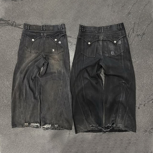 DiZNEW Hochwertige neue moderne Mode Jeans Hosen für Männer Baggy Black Custom Jeans mit Ketten - Product Image 2