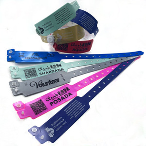Customizable PVC Event <strong>Wristbands</strong>, Adjustable <strong>Vinyl</strong> Party Bracelets For Admission Tickets VIP Access Control - Product Image 1
