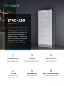 IP20 Stack 280 Dyness HV Pil Yığını 280Ah 51.2V LiFePO4 Pil Yığınlanabilir Sistem, Küçük Ticari Endüstriyel Enerji Sistemleri için Uygundur - Product Image 4
