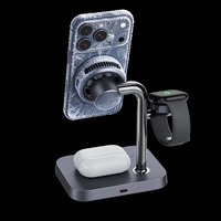 Station de charge 3-en-1 Anfuyou nouvelle génération, premium, rapide 25W, refroidissement TEC, compatible téléphone, montre, écouteurs, en alliage de zinc, chargeur sans fil.