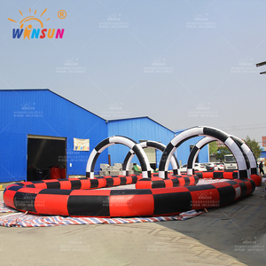 WINSUN <b>Inflatable</b> Bumper <b>Car</b> Track Outdoor Go Kart Race Course PVC CE Certified Custom Logo for Kids Party Rental Event - Product Image 3