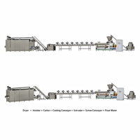 Nouvelle conception d'extrudeuse industrielle automatique à double vis en acier inoxydable de qualité alimentaire pour la fabrication de bâtonnets dentaires et de friandises à mâcher pour chiens
