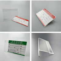 Acryl Preis schildhalter L-Form Mini Sign Display halter Acryl ständer Klar Acryl Preis karte Tag Etiketten halter Display Stand