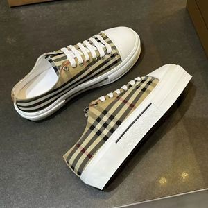 Luxurious Checkered <b>Canvas</b> Lace-up Shoes with Breathable Anti-Slip Thick Soles for Outdoor Walking & All Seasons - Product Image 1