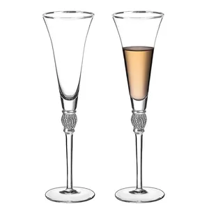 Tek kullanımlık lüks şarap bardağı ile Logo şampanya kristal sıcak satış 8 45oz 250ml açık miktar kamuflaj batı yaratıcı avrupa