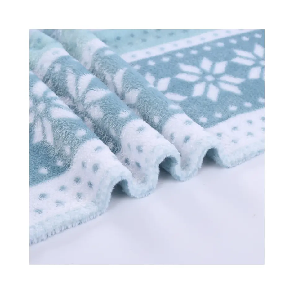 Design a fiocco di neve caldo per la stampa sul tessuto del rotolo di lenzuolo utilizzato per realizzare coperte per vestiti tessuto In microfibra In rotoli