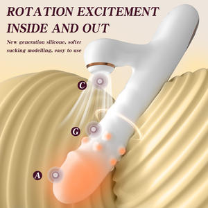 Bola jilat kuat mainan seks dewasa Stimulator klitoris keseruan rotasi penuh 3 dalam 1 G Vibrator cepat - Product Image 2
