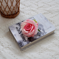 Tête de rose artificielle parfumée en soie, style européen, pour décoration murale, remplissage de boîte cadeau, artisanat, Saint-Valentin, Thanksgiving