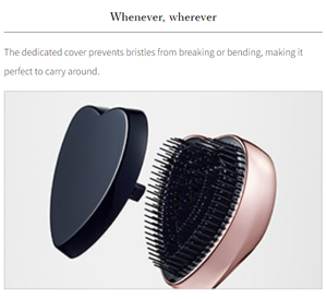Japan hair <b>brush</b> <b>detangling</b> shine finish three layer pin design portable heart anti damage smooth hair care styling tool - Product Image 6