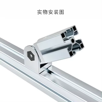 Personnalisé norme ue 2020 3030 4040 4545 aluminium extrudé profil connecteur bobine Joint Angle support pivotant