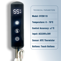 Thermostat intelligent WiFi à écran tactile, contrôleur de température programmable sur 7 jours pour porte-serviettes chauffant