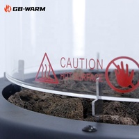 Le foyer à gaz peut être déplacé à volonté, semble bien avec du verre pour voir la flamme du foyer à gaz extérieur
