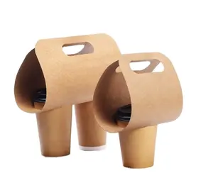 Custom printing adjustable corrugated cardboard paper cup holder sleeves for plastic cup and paper cups