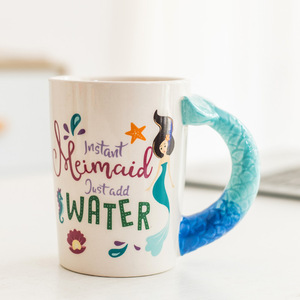 Funny Mermaid Handle Coffee <strong>Mugs</strong> Adorable Ceramic Coffee <strong>Mug</strong> Custom Logo Cartoon <strong>Princess</strong> Ceramic Coffee <strong>Mug</strong> - Product Image 2