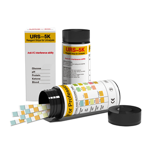 Tiras Reactivas de Orina URS <span class=keywords><strong>5</strong></span> en 1, <span class=keywords><strong>5</strong></span> Parámetros de Prueba: <span class=keywords><strong>UTI</strong></span>, Proteínas, Leucocitos, Nitritos, PH, Cetosis, 100 Unidades - Product Image 3