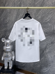 T-shirt à manches courtes unisexe tendance transfrontalière, style streetwear, avec patch géométrique en coton appliqué, coupe ample et polyvalente - Product Image 3