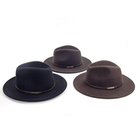 LiHua avec chaîne en or Michael Jackson noir Fedora chapeau hommes Fedora chapeaux laine feutre Design classique