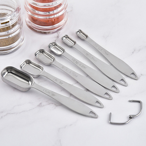 Lot de 6 cuillères doseuses en acier inoxydable écologiques avec échelle graduée pour assaisonnement et pâtisserie – Meilleures ventes en ligne en gros - Product Image 6