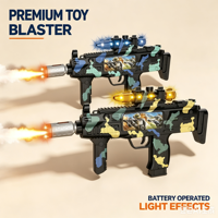 Pistolet jouet militaire pour enfants avec lumière et son, camouflage, vibration électrique, tir, pour garçons, avec effets de brouillard clignotant, pour jeu d'imitation