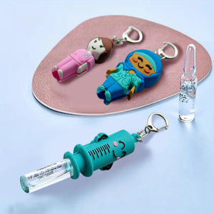 Soft PVC Nurse Gift Ampoule Bottle Opener With Syringe Design Medical <strong>Keychain</strong> Abre Ampolla Enfermera <strong>Keychain</strong> - Product Image 4