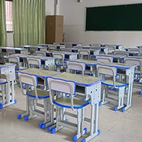 Meubles scolaires en métal modernes et durables, bureaux et chaises de classe, table et chaise réglables en hauteur pour les étudiants, ensemble pour la maison et le bureau