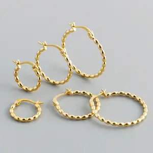 थोक विंटेज महीन कान वाली स्टर्लिंग चांदी 928 सोने की लकड़ियां महिलाओं के लिए सोने की लकड़ियां