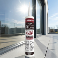 Sellador de Silicona Acética de 300 ml para Marcos de Ventanas, Marcos de Puertas, Sellado de Vidrio, Uso en Construcción y Transporte