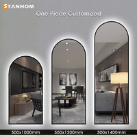 STANHOM Miroir LED encadré avec interrupteur tactile à intensité variable pour hôtel, salon, barbier, salle de bain