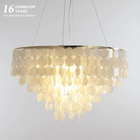 Nouvelle Lampe Suspendue Créative en Forme de Coquille, Luminaire Moderne pour Restaurant, Salon, Hall d'Hôtel, Lustre d'Intérieur
