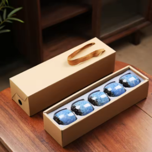 Set da Tè in Ceramica Stile Retrò Personalizzato, Tazze da Tè Arabo Kung Fu 110ml, Set di Tazze da Caffè in Ceramica Smaltata a Forma di Uovo - Product Image 4