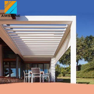 Pergola personnalisée, toit à persiennes réglable, pavillon motorisé <span class=keywords><strong>de</strong></span> jardin étanche et gazebo installé sur une jetée en béton - Product Image 5