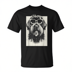 Camiseta con dibujo artístico de perro <span class=keywords><strong>ruso</strong></span> <span class=keywords><strong>Terrier</strong></span>, color <span class=keywords><strong>negro</strong></span>, unisex, talla M para adultos - Product Image 2