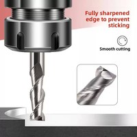 Fraise à rainurer à fond plat en carbure de tungstène à 2 dents, 55 degrés, pour alliage d'aluminium, qualité export CNC, BAIMUSHAN Zhejiang