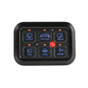 DC 6Gang Automotive Light ON OFF Caja de panel de control de circuito Interruptor basculante de 12V - Product Image 6