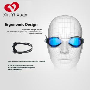 도매 맞춤형 성인 경주 수영 고글 수영 용 전기 도금 김서림 방지 실리콘 안경 - Product Image 2