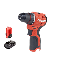 Taladro Eléctrico Inalámbrico sin Escobillas DEVON 5208-Li-12 de Alta Calidad, Herramienta Multifunción OEM a Batería con 12V y 10mm de Torque