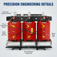 Solution de sous-station transformatrice SCB18 10kV 1000kVA |   Équipements d'alimentation électrique intégrés |   Transformateur haute tension personnalisé