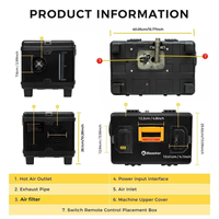 Chauffage d'appoint diesel portable XMZ TB10 avec kit de boîte à outils 12V/24V, écran LCD et télécommande pour camions/camping-cars/fourgons