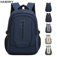 Sac à dos pour ordinateur portable HAIBOWY, personnalisé, imperméable, pour le bureau, les affaires, les voyages, les étudiants, durable, pour l'école au quotidien