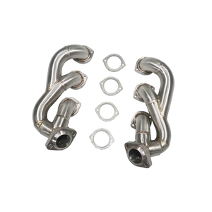 Système d'échappement Rongdi haute performance en acier inoxydable 304, collecteur d'échappement à finition brossée effet écaille de poisson doré, 1,5 mm pour - Product Image 1