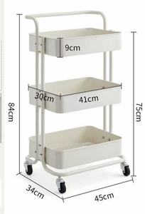 Three-tier mobile storage <b>cart</b> <b>for</b> hair salons and beauty parlors, including hair styling racks and nail <b>tool</b> <b>carts</b> - Product Image 6